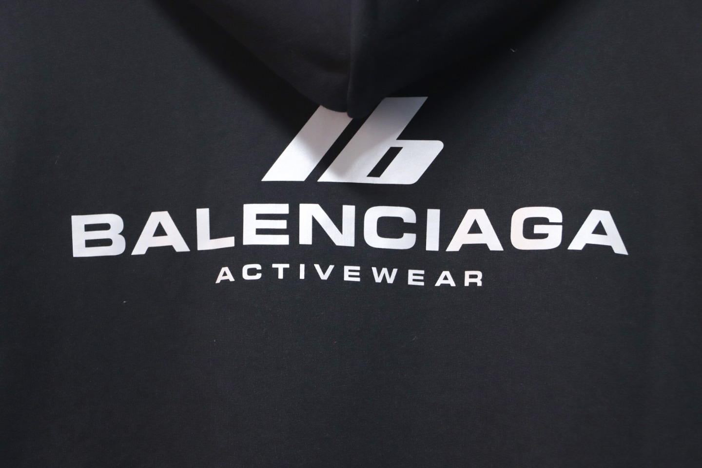 Ba*len*cia*ga 24fw lb reflective letter print hoodie black