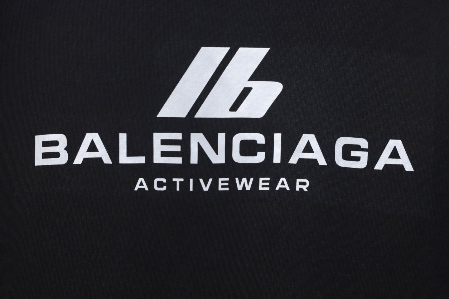 Ba*len*cia*ga 24fw lb reflective lettering logo round neck sweatshirt black