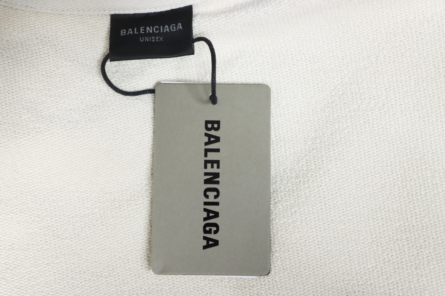 Ba*len*cia*ga 24fw lb reflective lettering logo round neck sweatshirt white