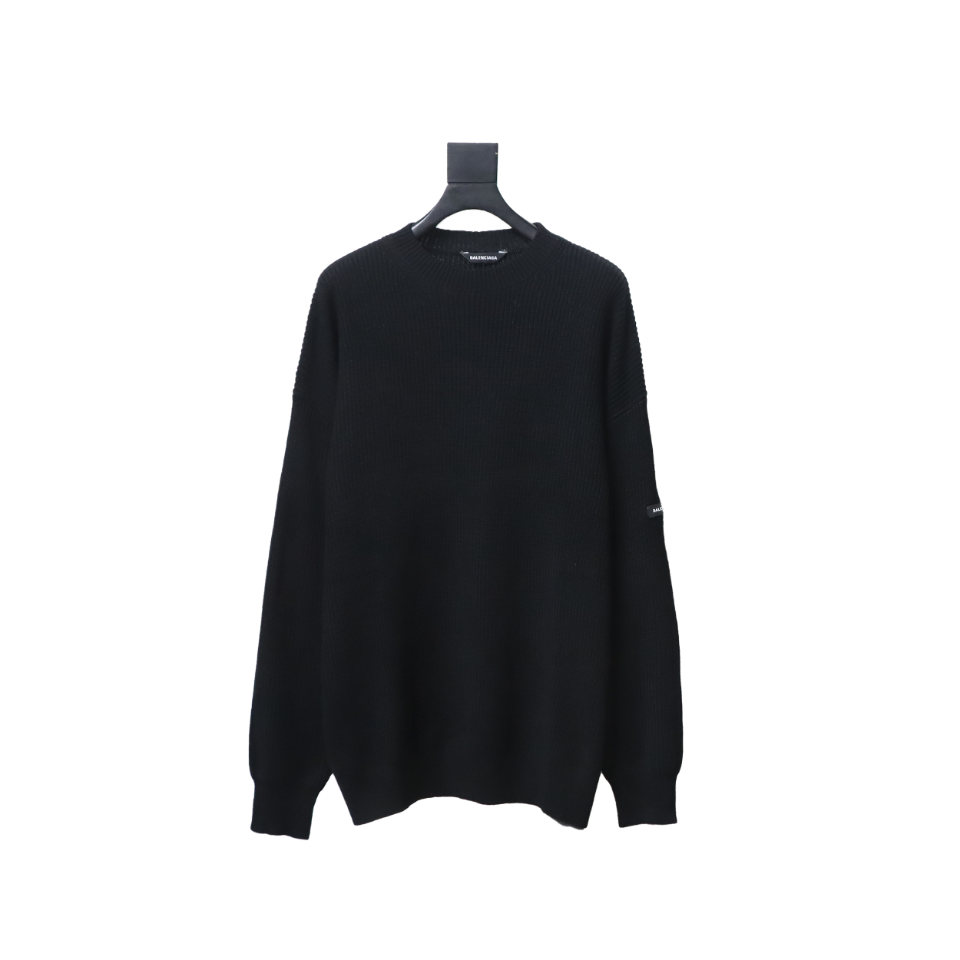 Ba*len*cia*ga 24fw paris logo round neck sweater