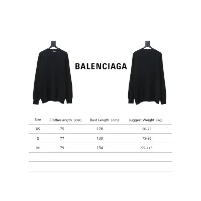 Balenciaga 24FW Paris Logo Round Neck Sweater 02