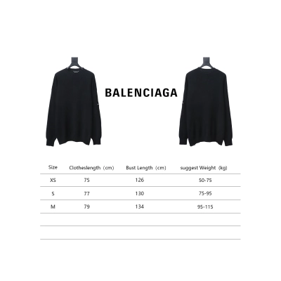 Balenciaga 24FW Paris Logo Round Neck Sweater 02
