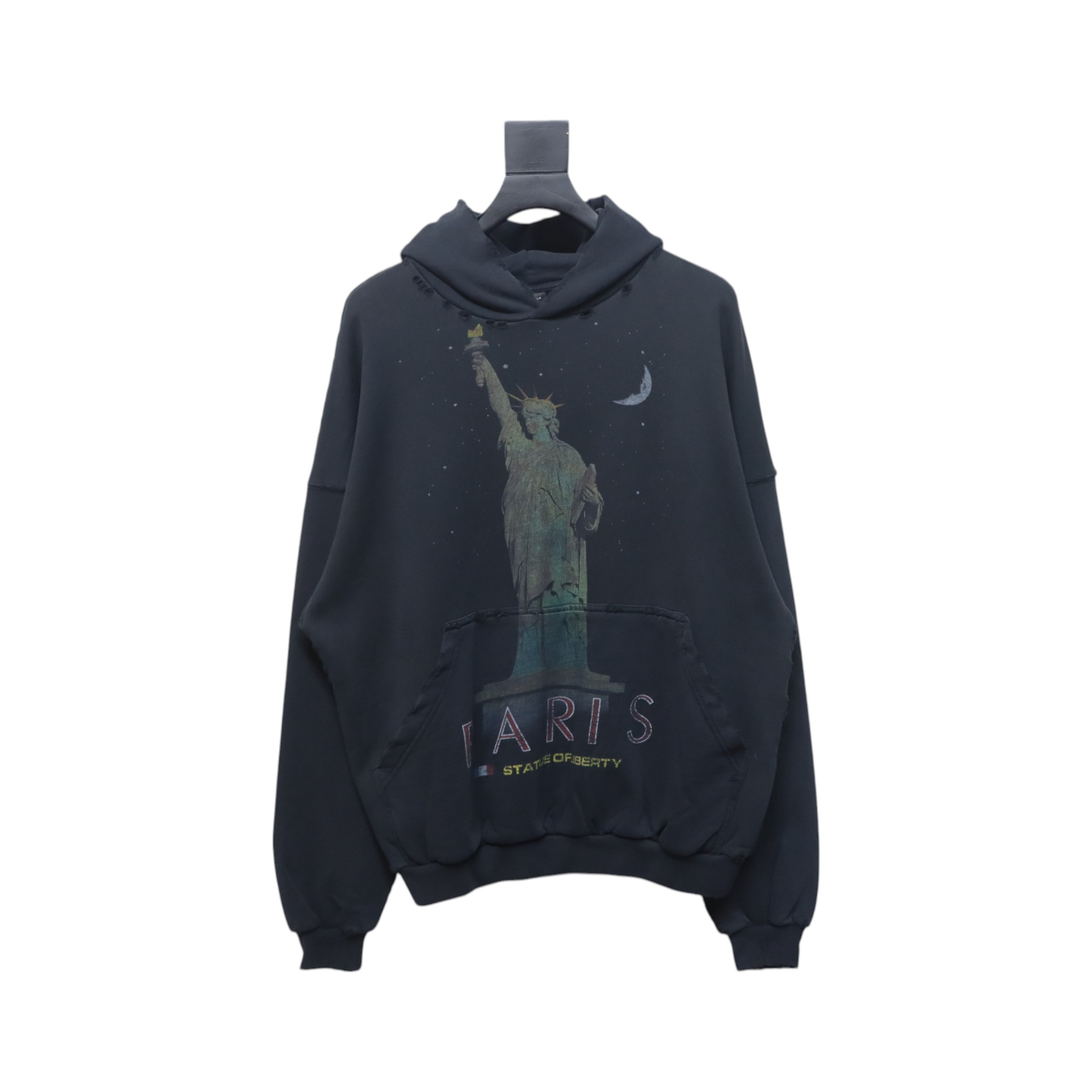 Ba*len*cia*ga 24fw statue of liberty print hoodie