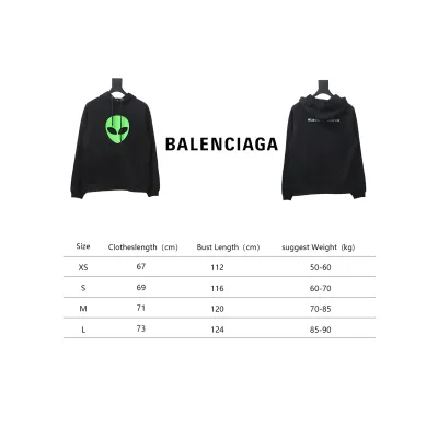 Balenciaga Alien Print Hoodie Black 02