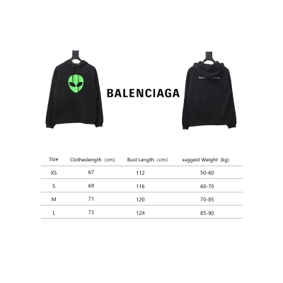 Balenciaga Alien Print Hoodie Black 02