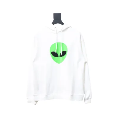 Balenciaga Alien Print Hoodie White 01