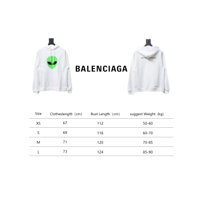 Balenciaga Alien Print Hoodie White 02