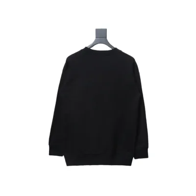 Balenciaga American Tape Lettering Crewneck Sweatshirt Black 02