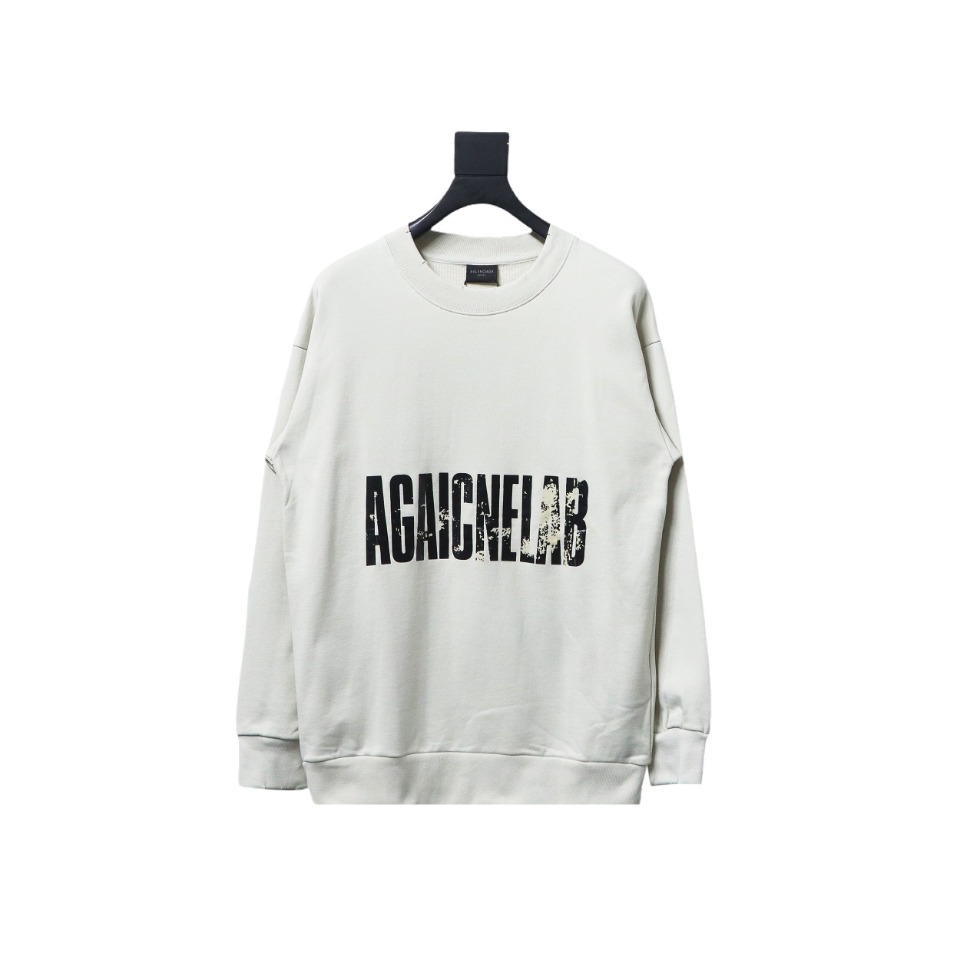 Ba*len*cia*ga american tape lettering crewneck sweatshirt white