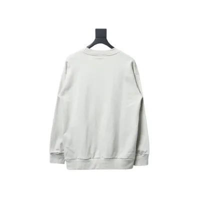 Balenciaga American Tape Lettering Crewneck Sweatshirt White 02