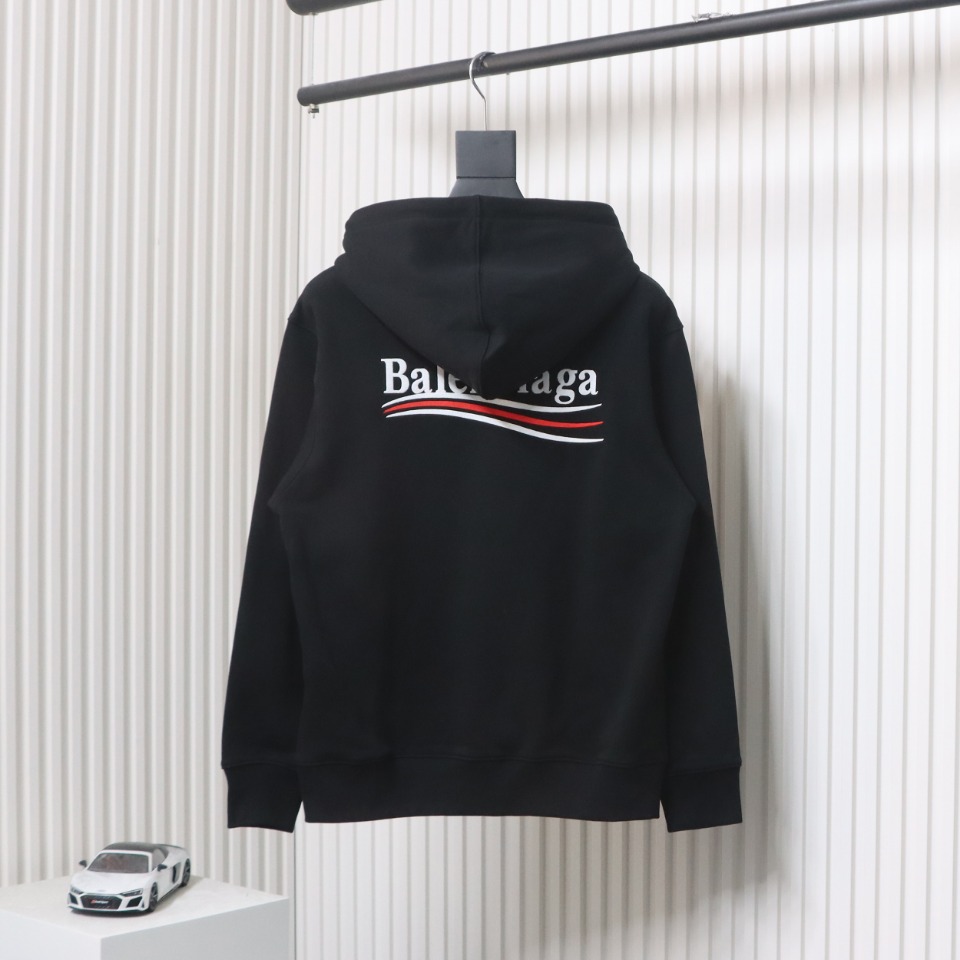 Ba*len*cia*ga blcg coca cola embroidery hoodie black