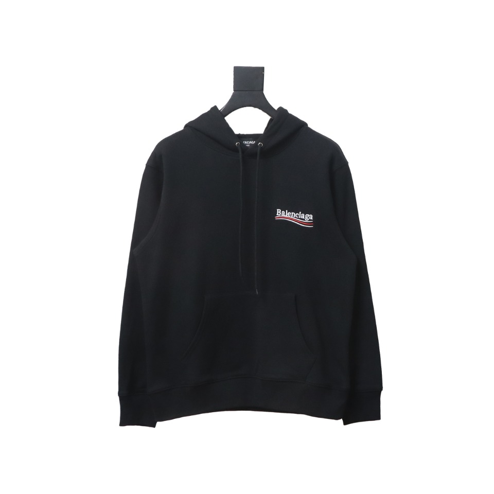 Ba*len*cia*ga blcg coca cola embroidery hoodie black