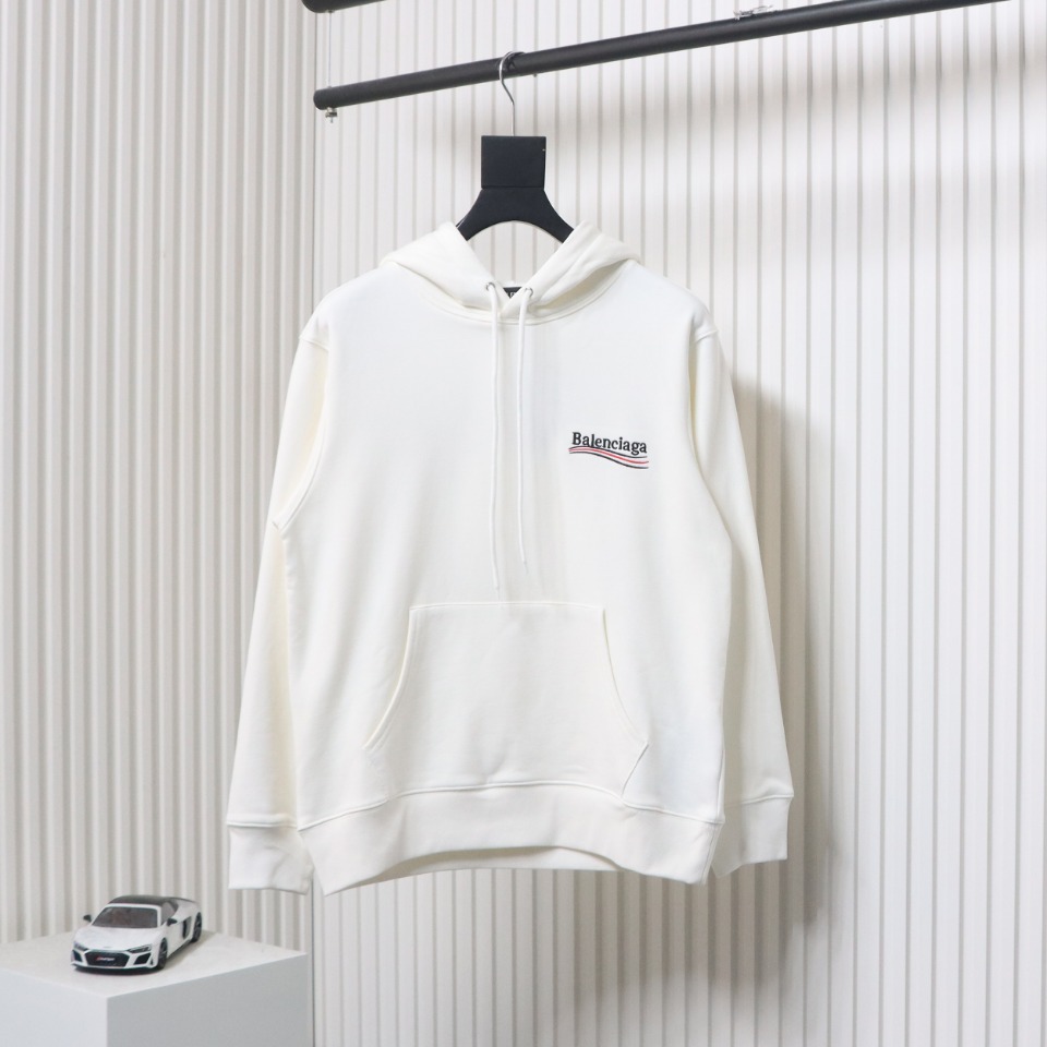 Ba*len*cia*ga blcg coca cola embroidery hoodie white