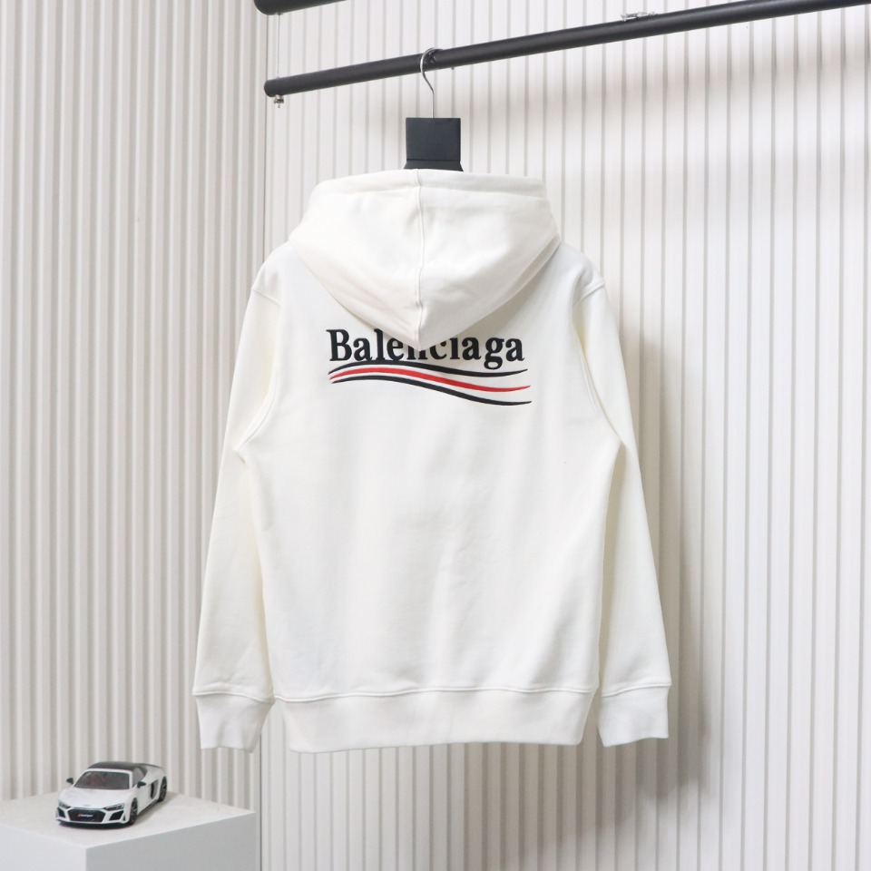 Ba*len*cia*ga blcg coca cola embroidery hoodie white