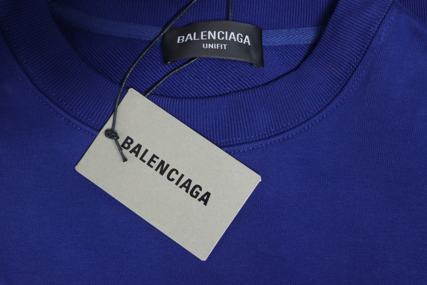 Ba*len*cia*ga blcg coke embroidery crewneck sweatshirt blue