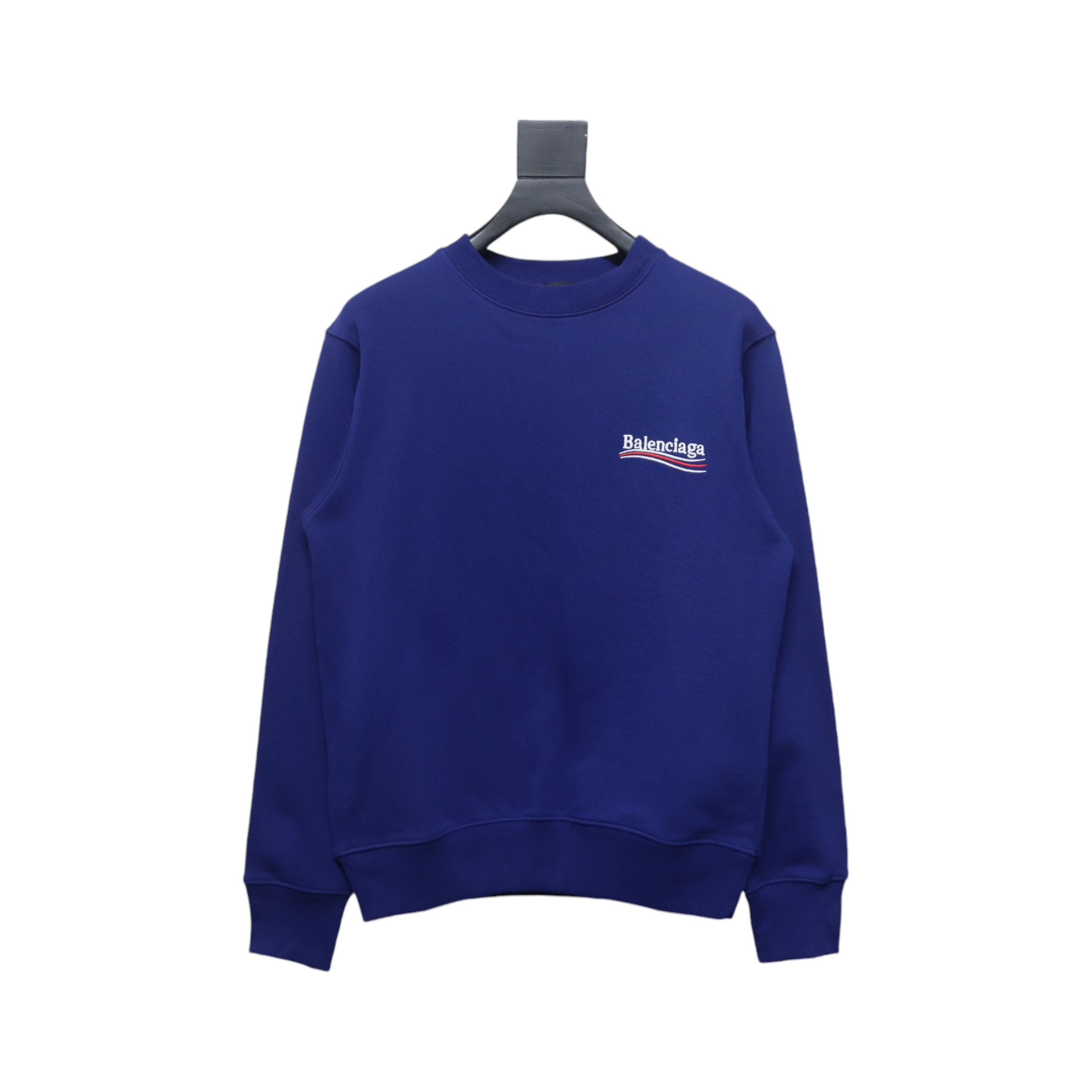 Ba*len*cia*ga blcg coke embroidery crewneck sweatshirt blue