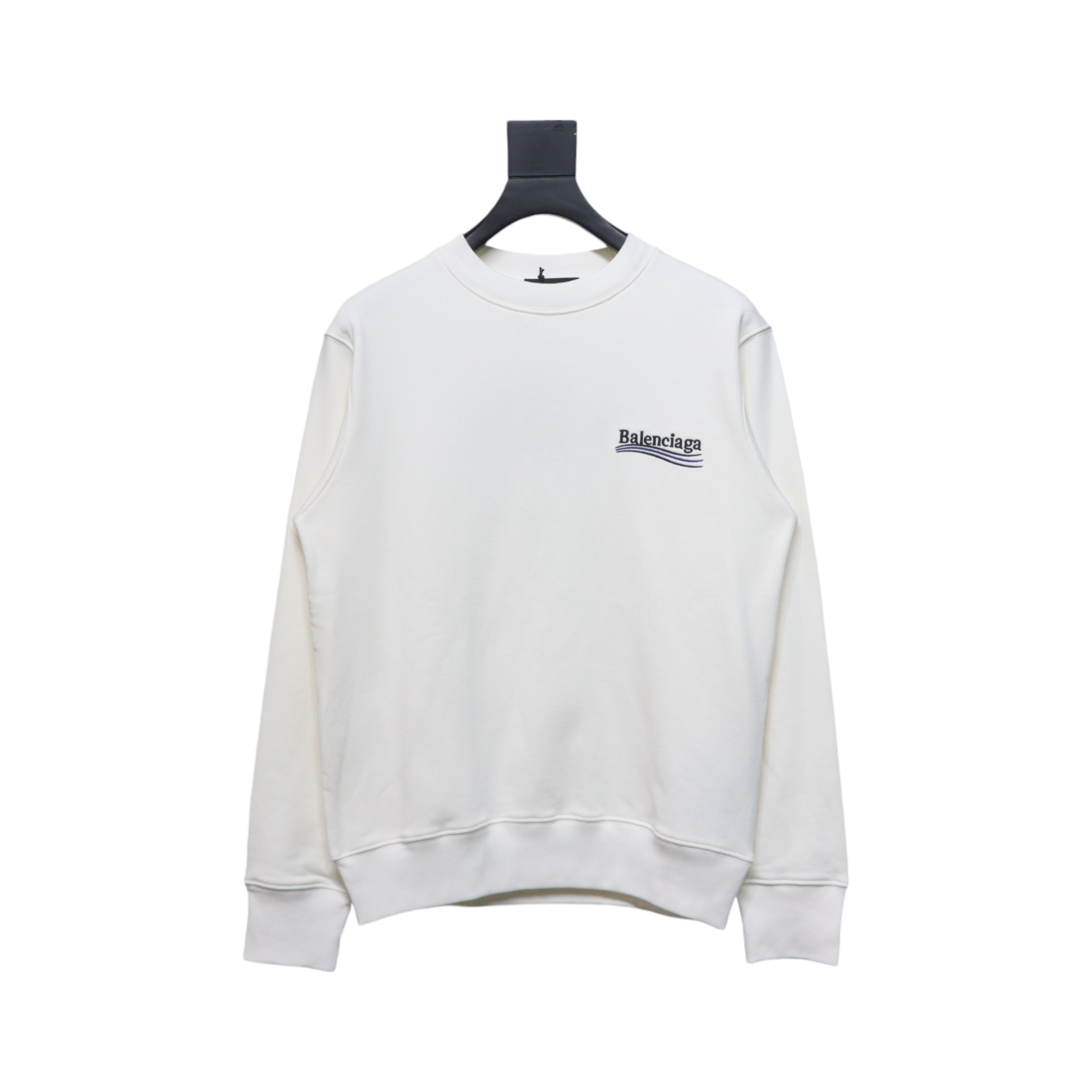 Ba*len*cia*ga blcg coke embroidery crewneck sweatshirt white