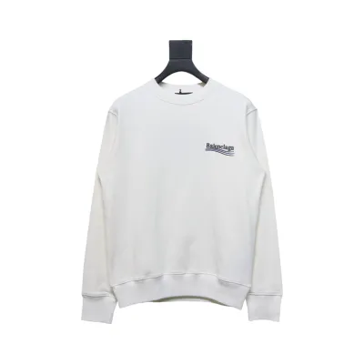 Balenciaga BLCG Coke Embroidery Crewneck Sweatshirt White 01