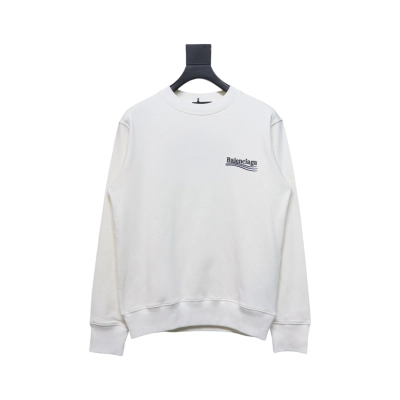 Balenciaga BLCG Coke Embroidery Crewneck Sweatshirt White 01
