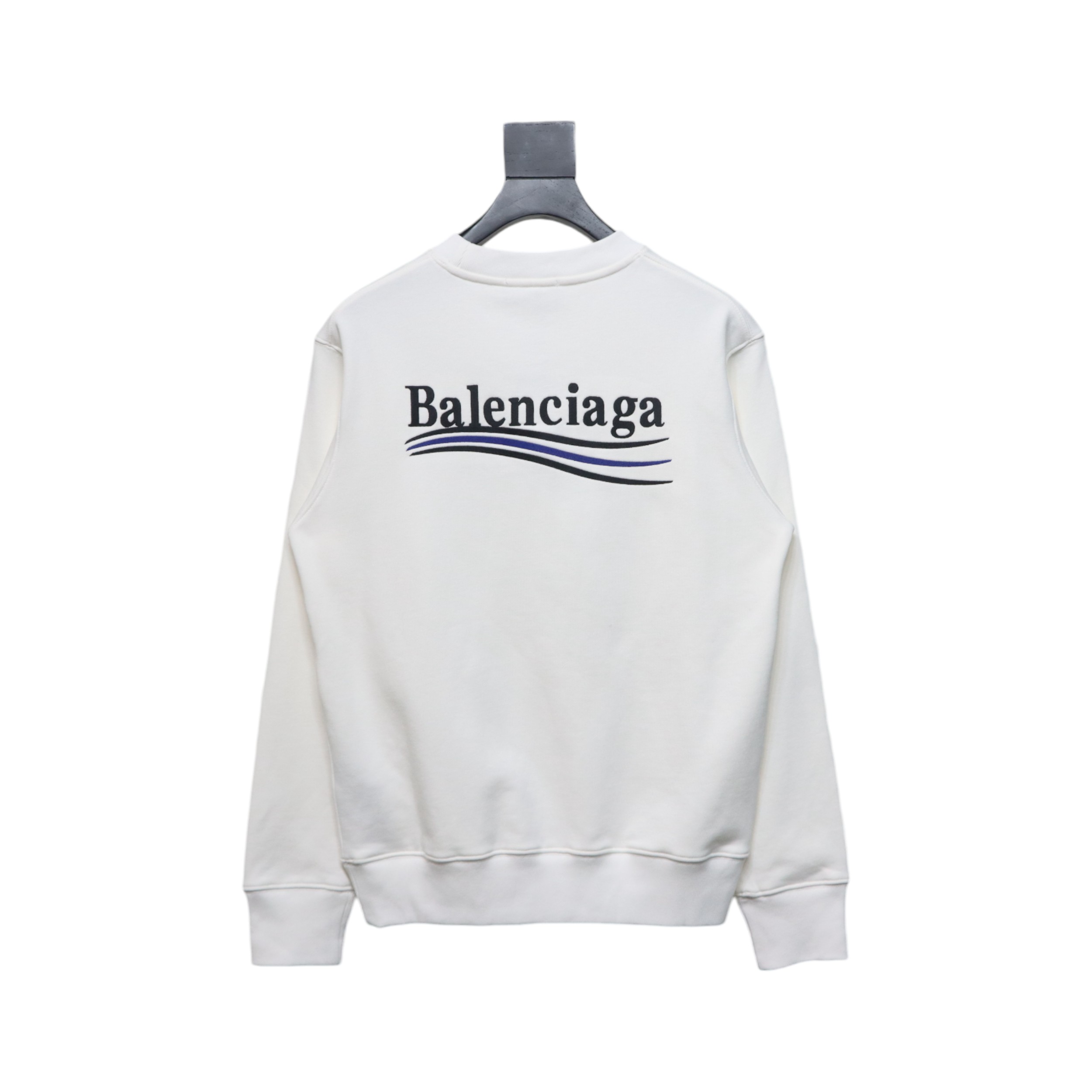 Ba*len*cia*ga blcg coke embroidery crewneck sweatshirt white