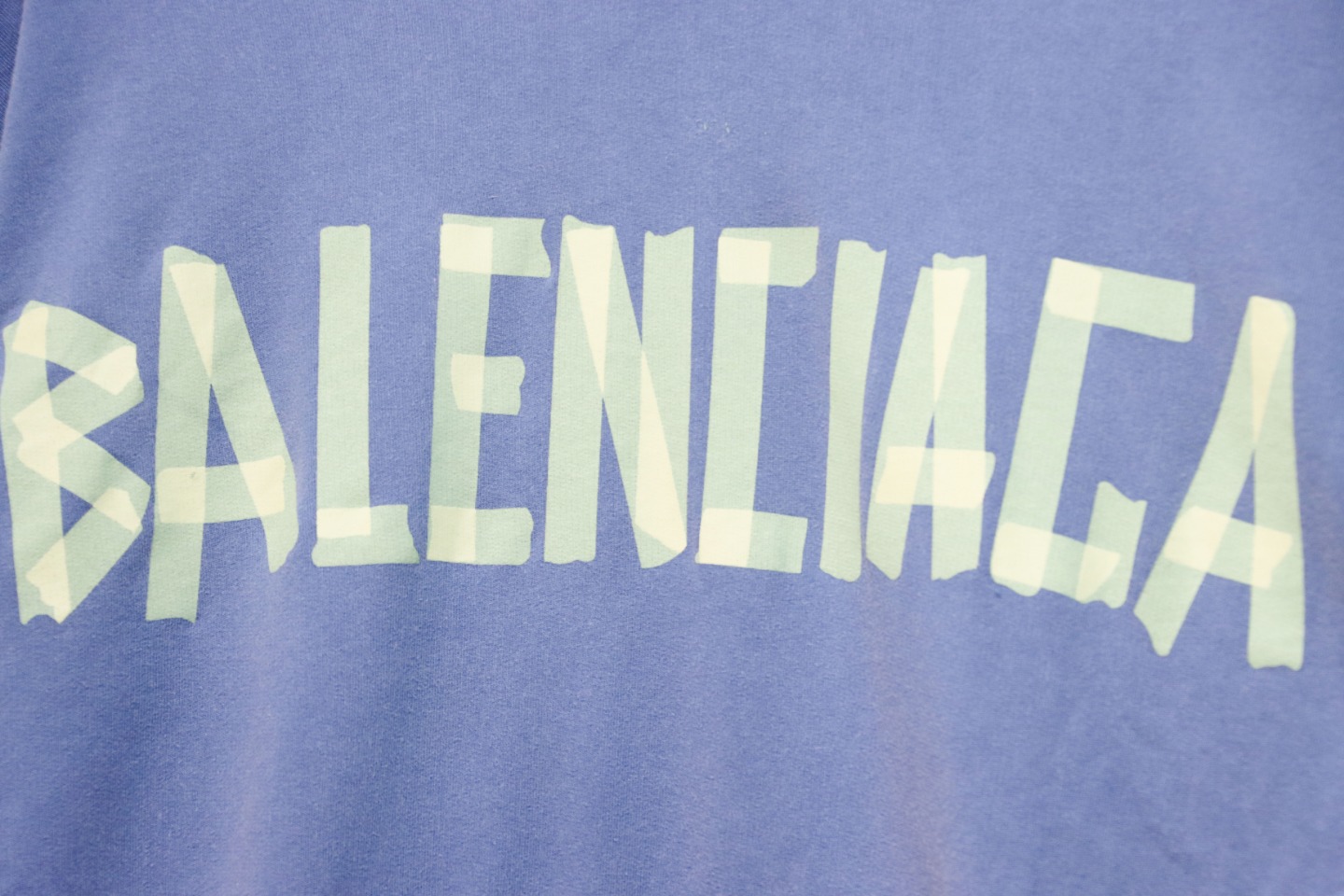 Ba*len*cia*ga blcg masking tape hooded sweatshirt hoodie blue