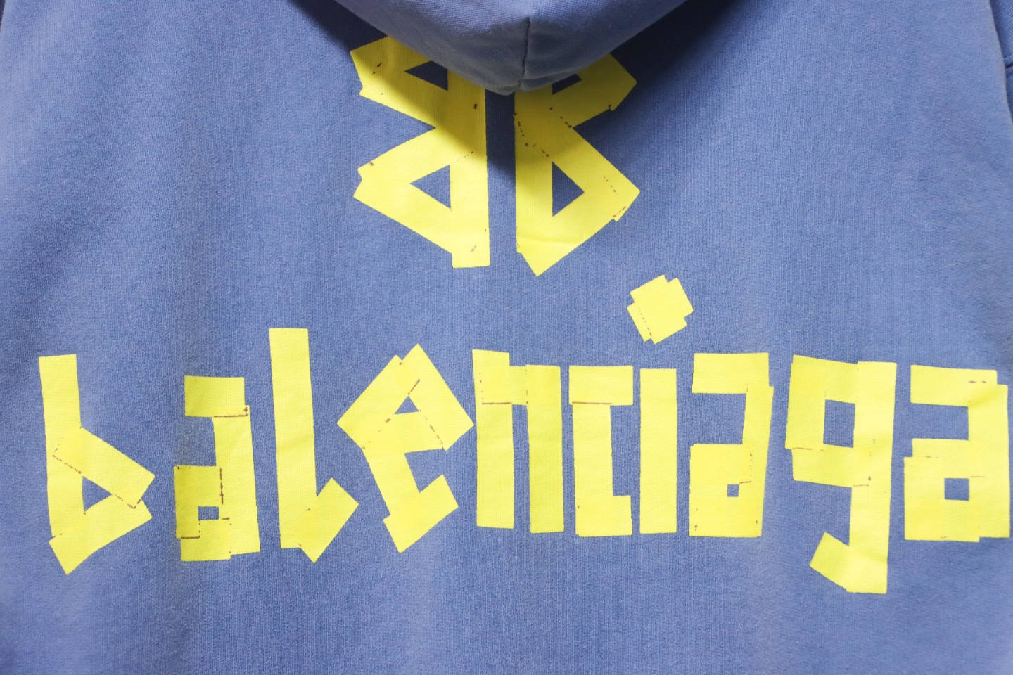 Ba*len*cia*ga blcg masking tape hooded sweatshirt hoodie blue