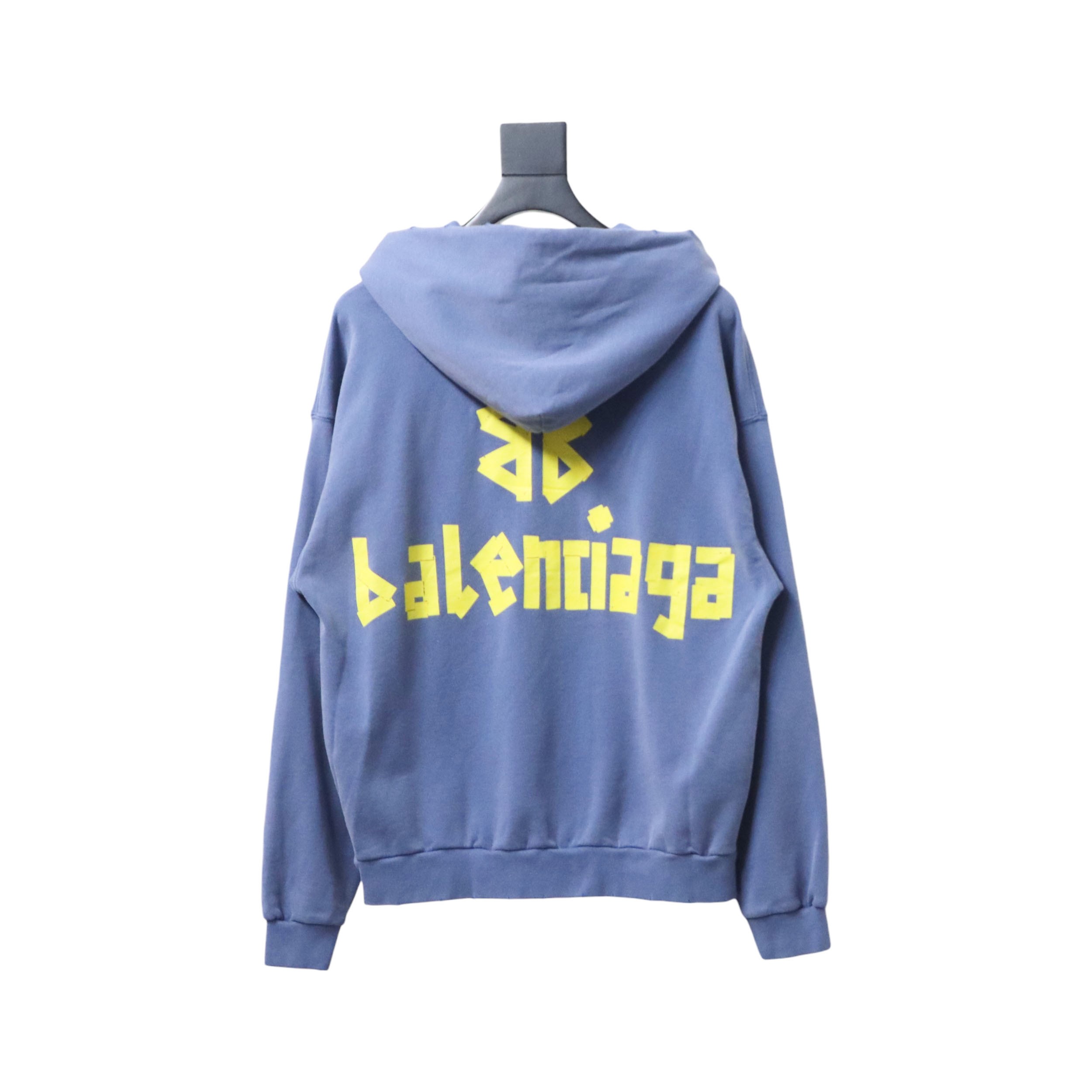 Ba*len*cia*ga blcg masking tape hooded sweatshirt hoodie blue