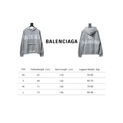 Balenciaga BLCG Masking Tape Hooded Sweatshirt Hoodie Grey 02