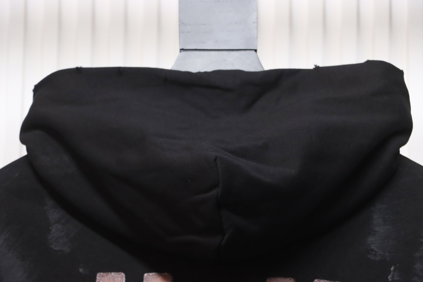 Ba*len*cia*ga distressed washed mud-dyed double b hoodie black