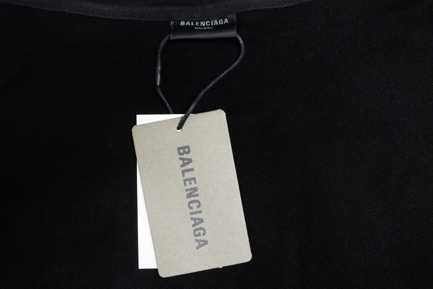 Ba*len*cia*ga distressed washed mud-dyed double b hoodie black