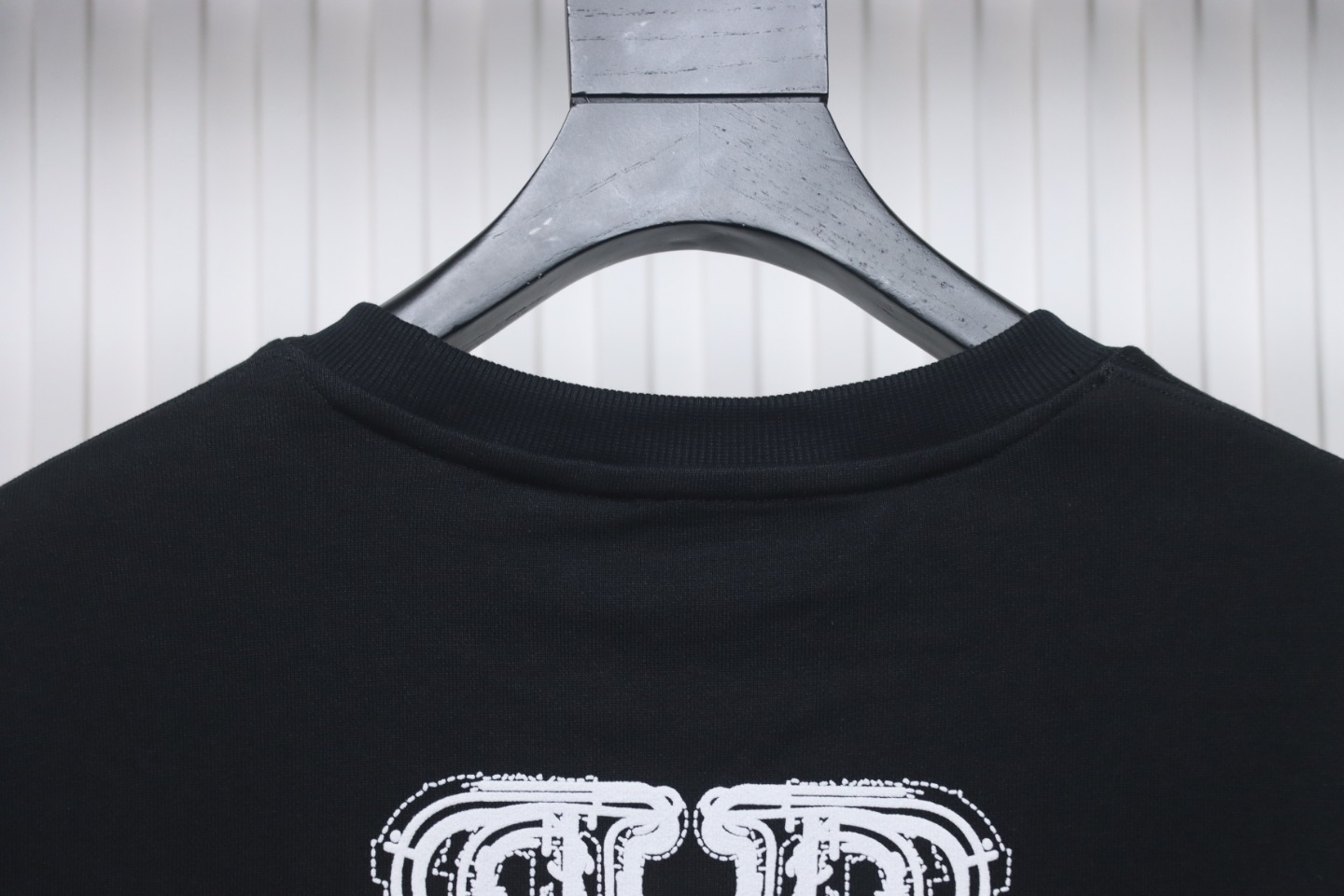 Ba*len*cia*ga double b letter printed round neck sweatshirt black