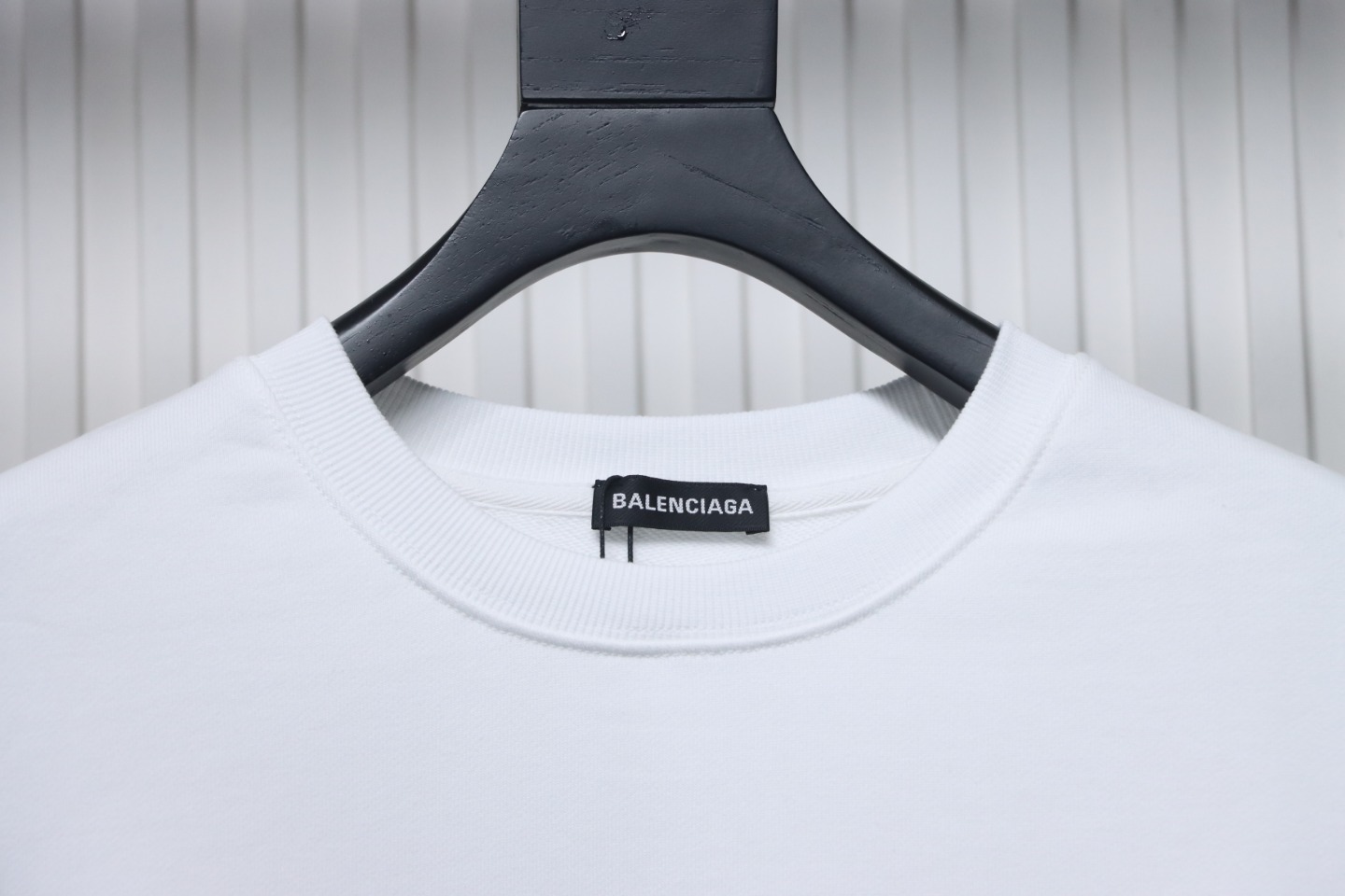 Ba*len*cia*ga double b letter printed round neck sweatshirt white