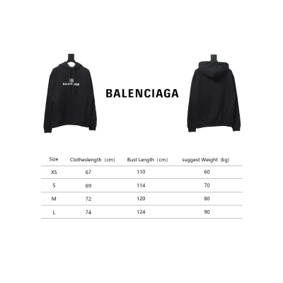 Balenciaga Double B Mosaic Hoodie Black 02