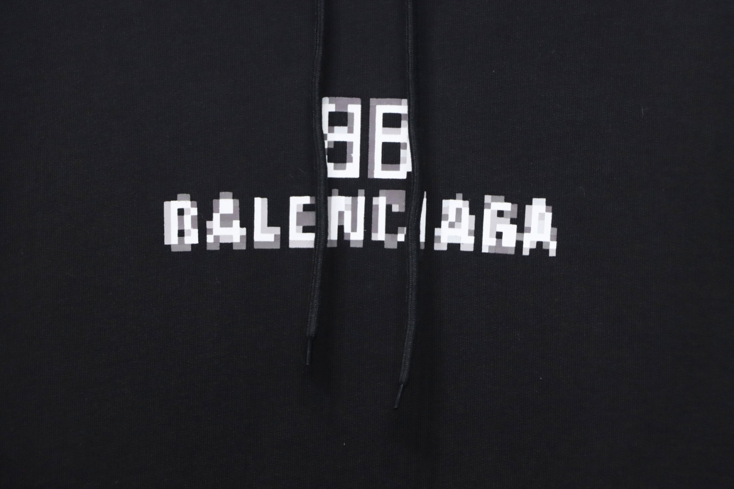 Ba*len*cia*ga double b mosaic hoodie black