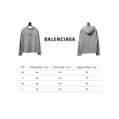 Balenciaga Double B Mosaic Hoodie Grey 02