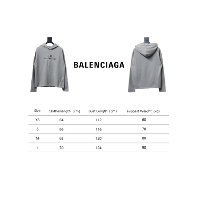 Balenciaga Double B Mosaic Hoodie Grey 02