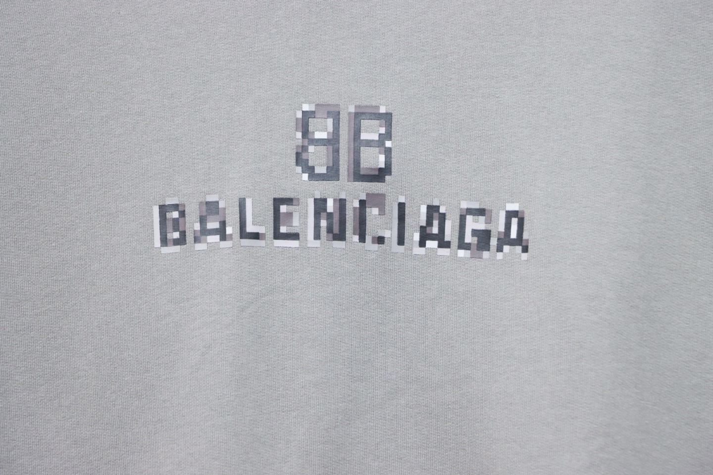 Ba*len*cia*ga double b mosaic hoodie grey