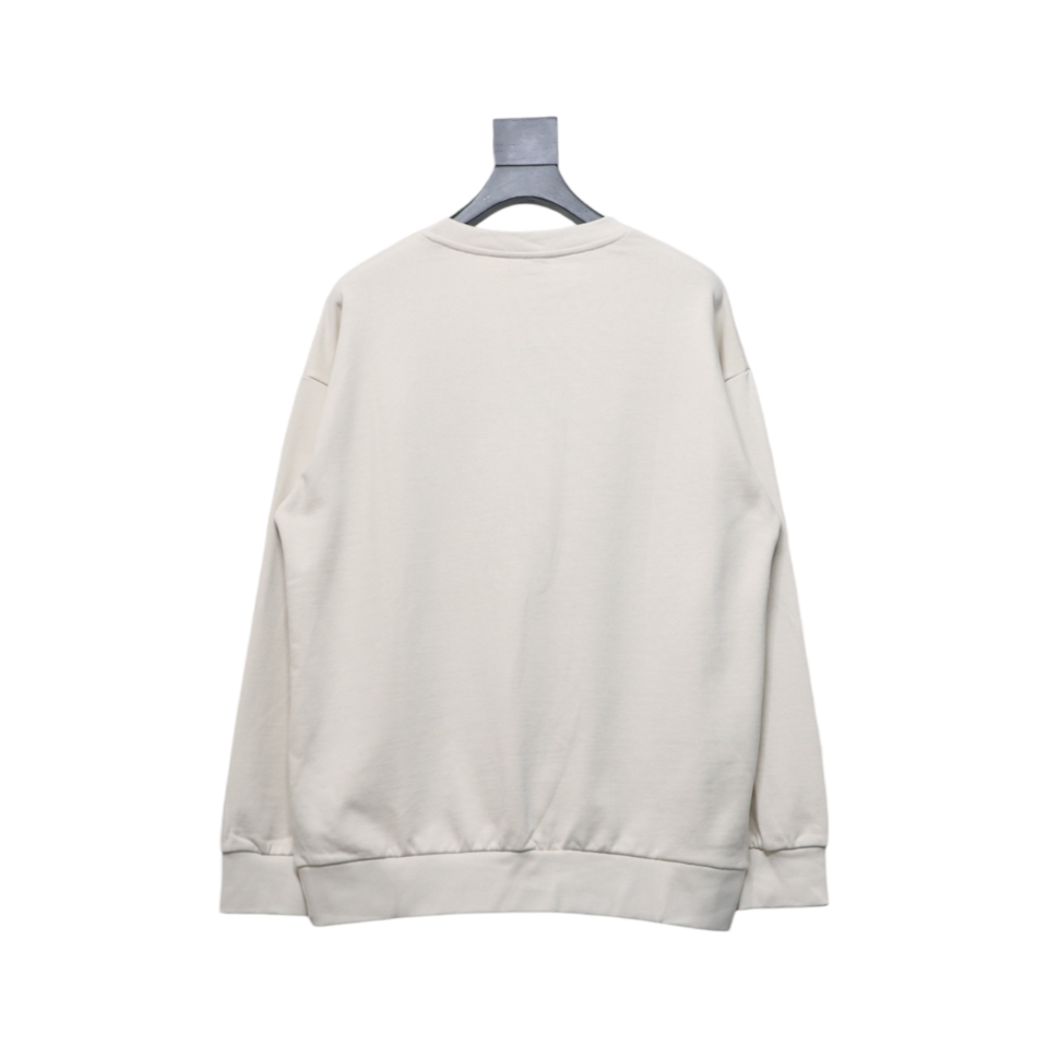 Ba*len*cia*ga flame pattern crew neck sweatshirt off-white