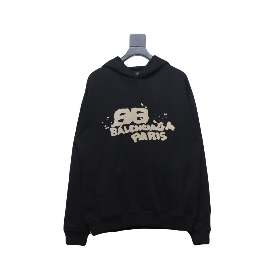 Ba*len*cia*ga hand double b graffiti hoodie black