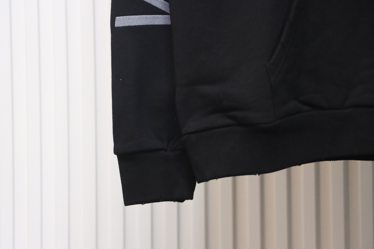 Ba*len*cia*ga hoodie with double arm logo on chest black