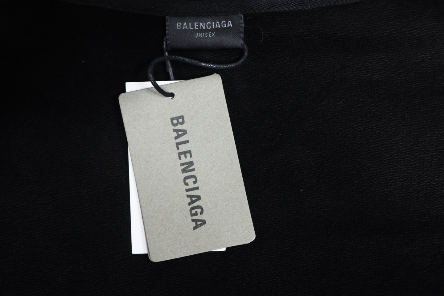 Ba*len*cia*ga hoodie with double arm logo on chest black