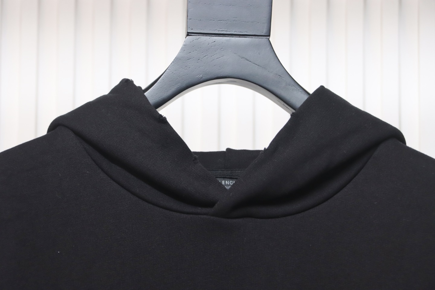 Ba*len*cia*ga hoodie with double arm logo on chest black