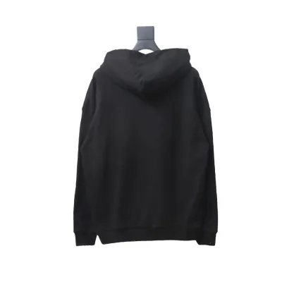 Balenciaga Hoodie With Double Arm Logo On Chest Black 02