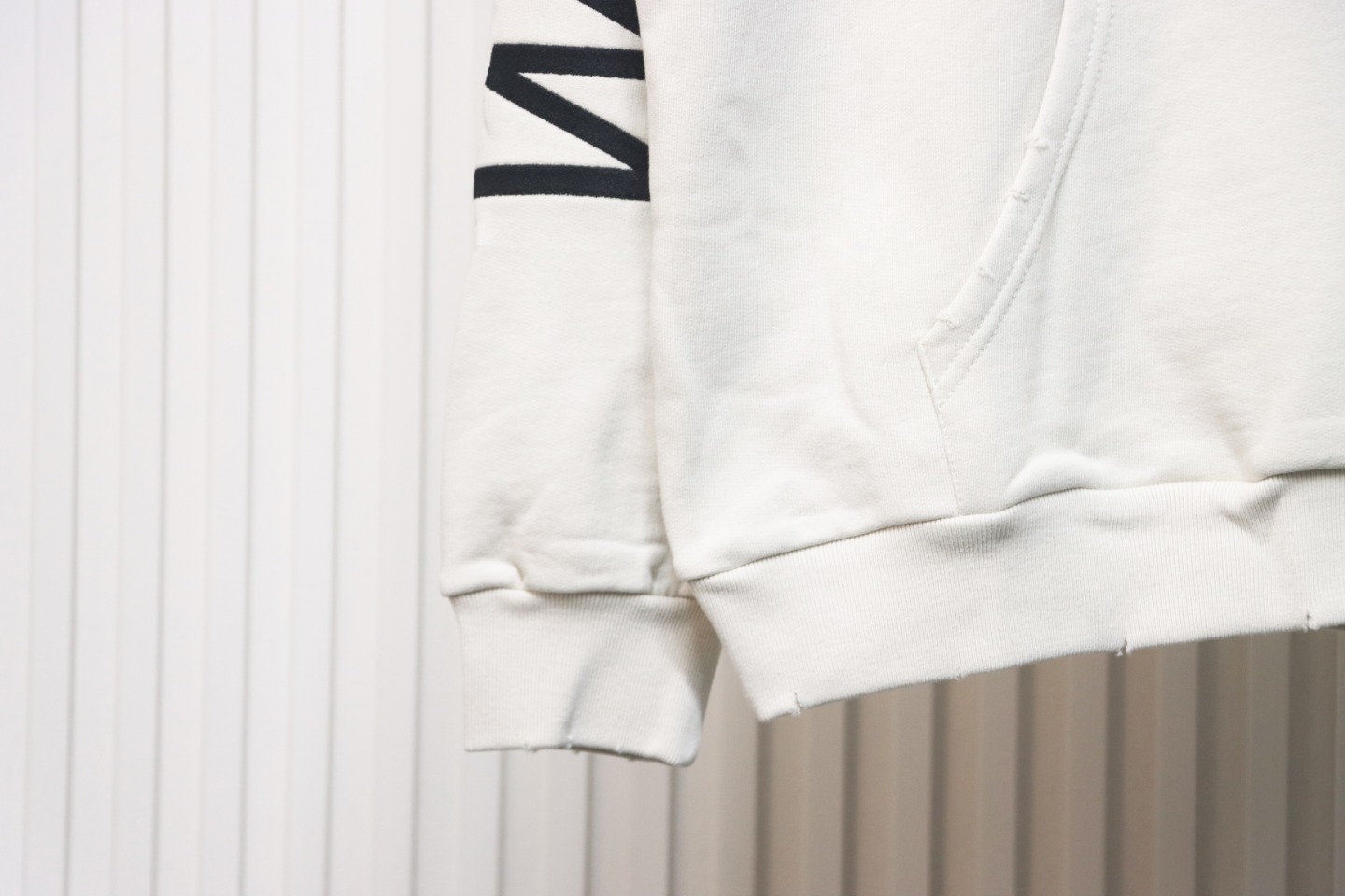 Ba*len*cia*ga hoodie with double arm logo on chest white