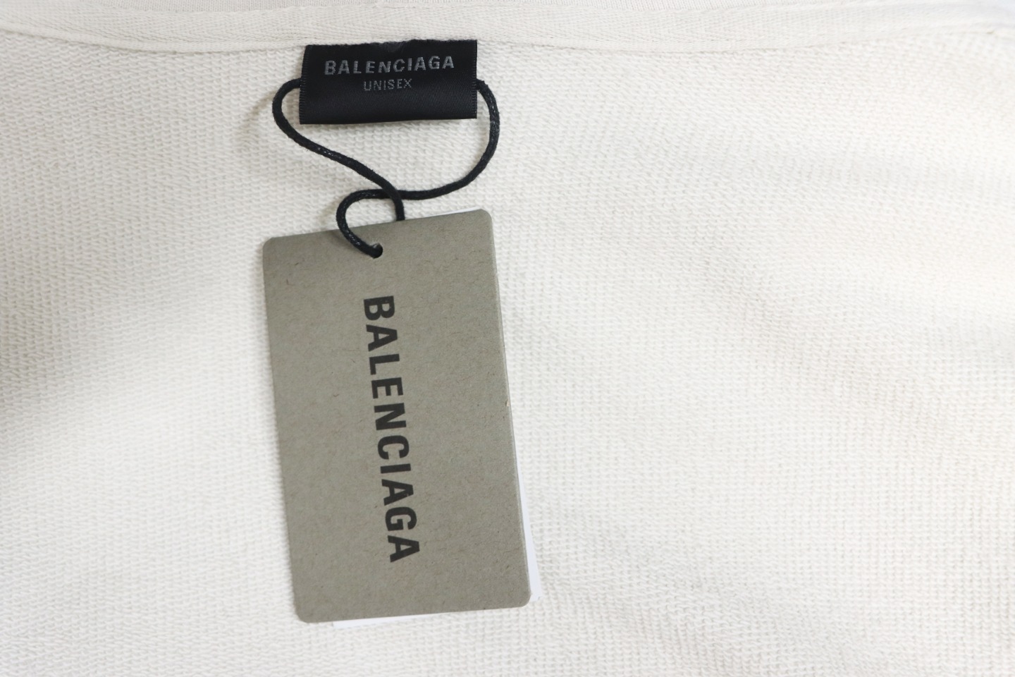 Ba*len*cia*ga hoodie with double arm logo on chest white