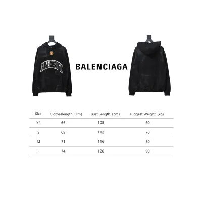 Balenciaga Manchester United Distressed Washed Embroidered Hoodie 02