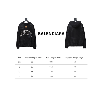 Balenciaga Manchester United Distressed Washed Embroidered Hoodie 02