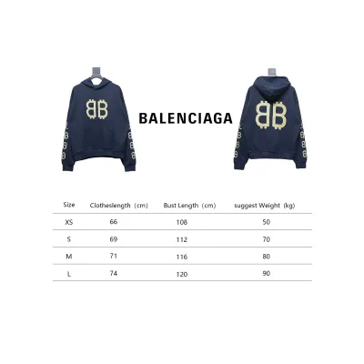 Balenciaga Mud-dyed Double B Hand-Painted Graffiti Hoodie 02