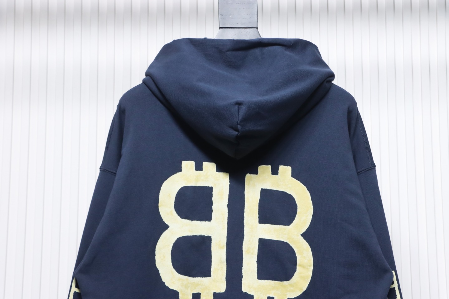 Ba*len*cia*ga mud-dyed double b hand-painted graffiti hoodie
