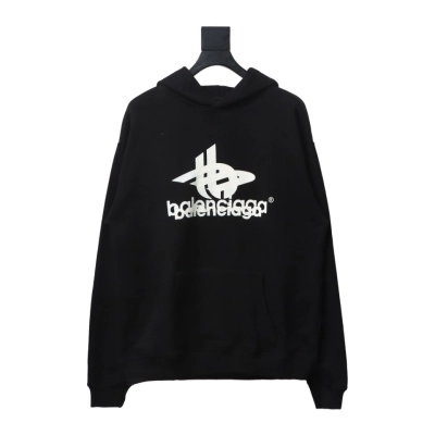 Balenciaga Overlapping Logo Hoodie 01